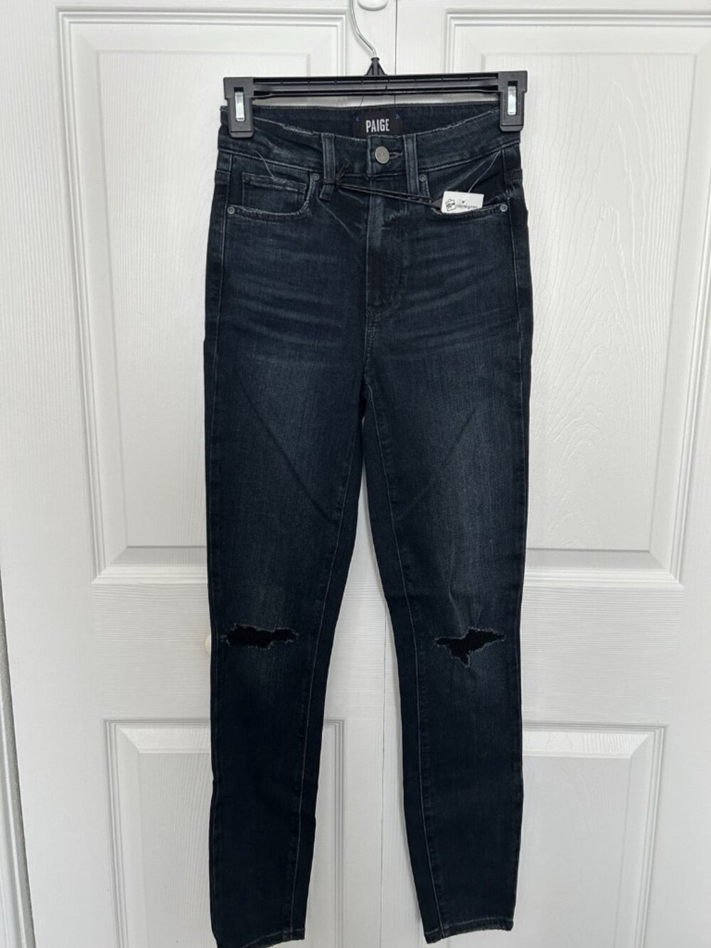 Paige Women's Margot Ankle Skinny Jeans Transcend High Rise Dark Blue Size 23